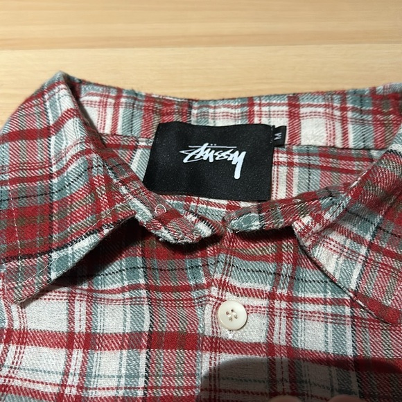Stussy Red Flannel Medium Mens or Womens - Picture 2 of 3